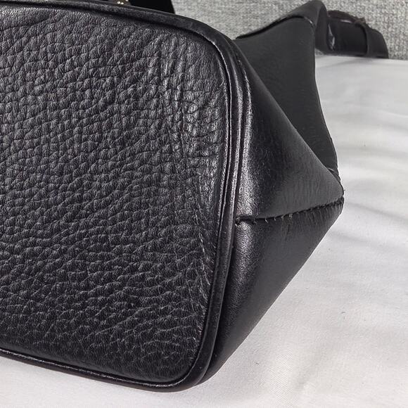 BRIGHTON WOMEN'S BLACK DANIA LEATHER HANDBAG HEART CHARM FLAP CLOSURE 14X11X5 - Picture 11 of 15